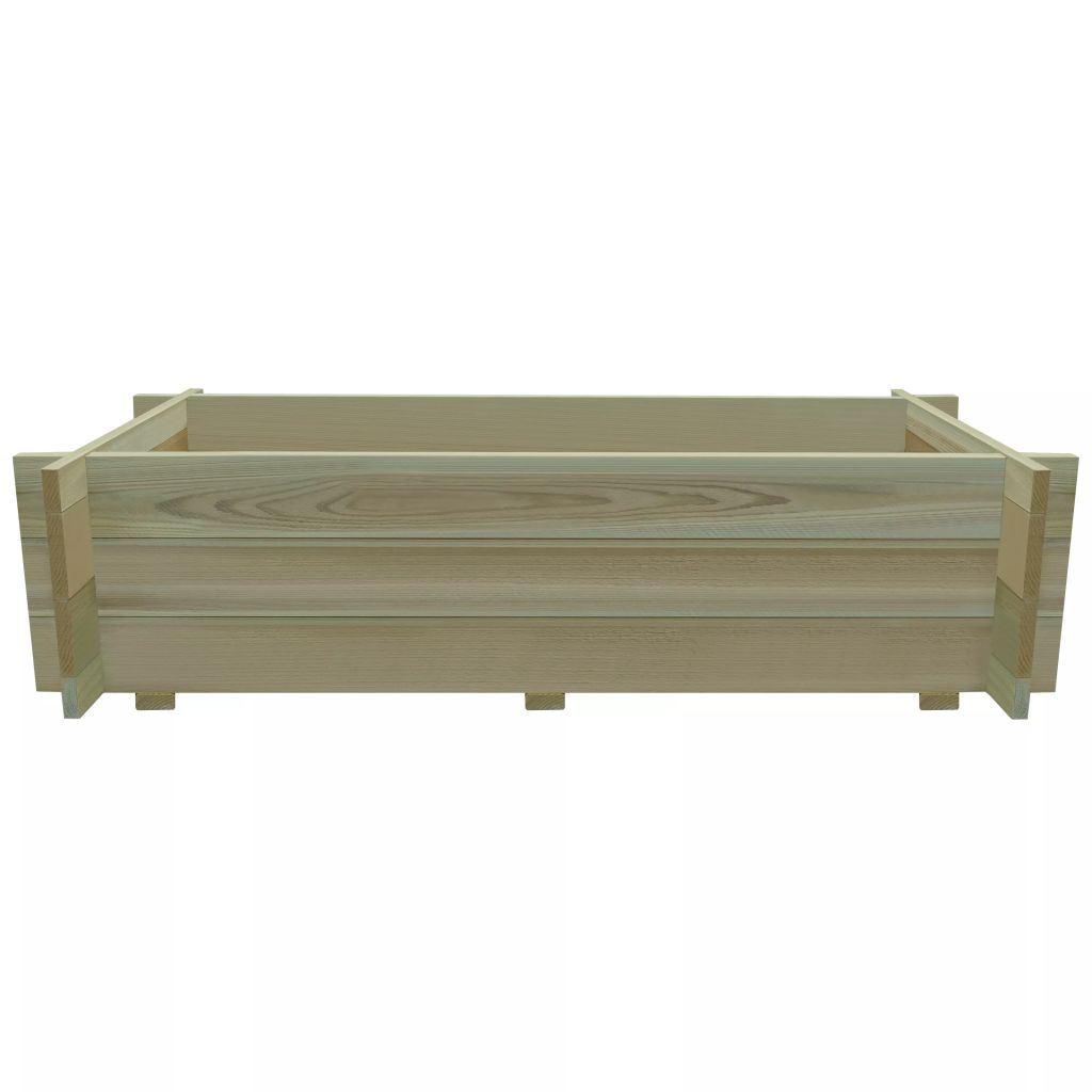 vidaXL Jardiniere pour fleurs ou legumes Bois de pin impregne 120 cm