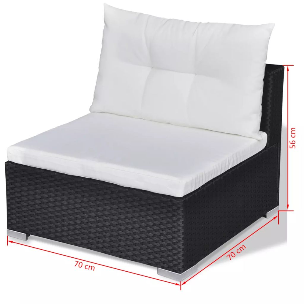 Vidaxl Salon De Jardin 10 Pcs Avec Coussins Meubles De Terrasse Mobilier De Jardin Meubles De Patio Mobilier Dexterieur 41878