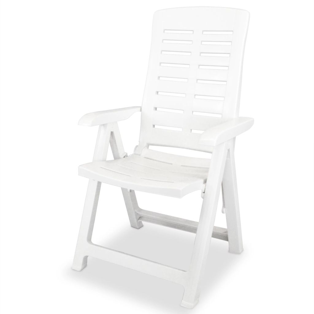 Salon De Jardin En Plastique Blanc 7 Pcs