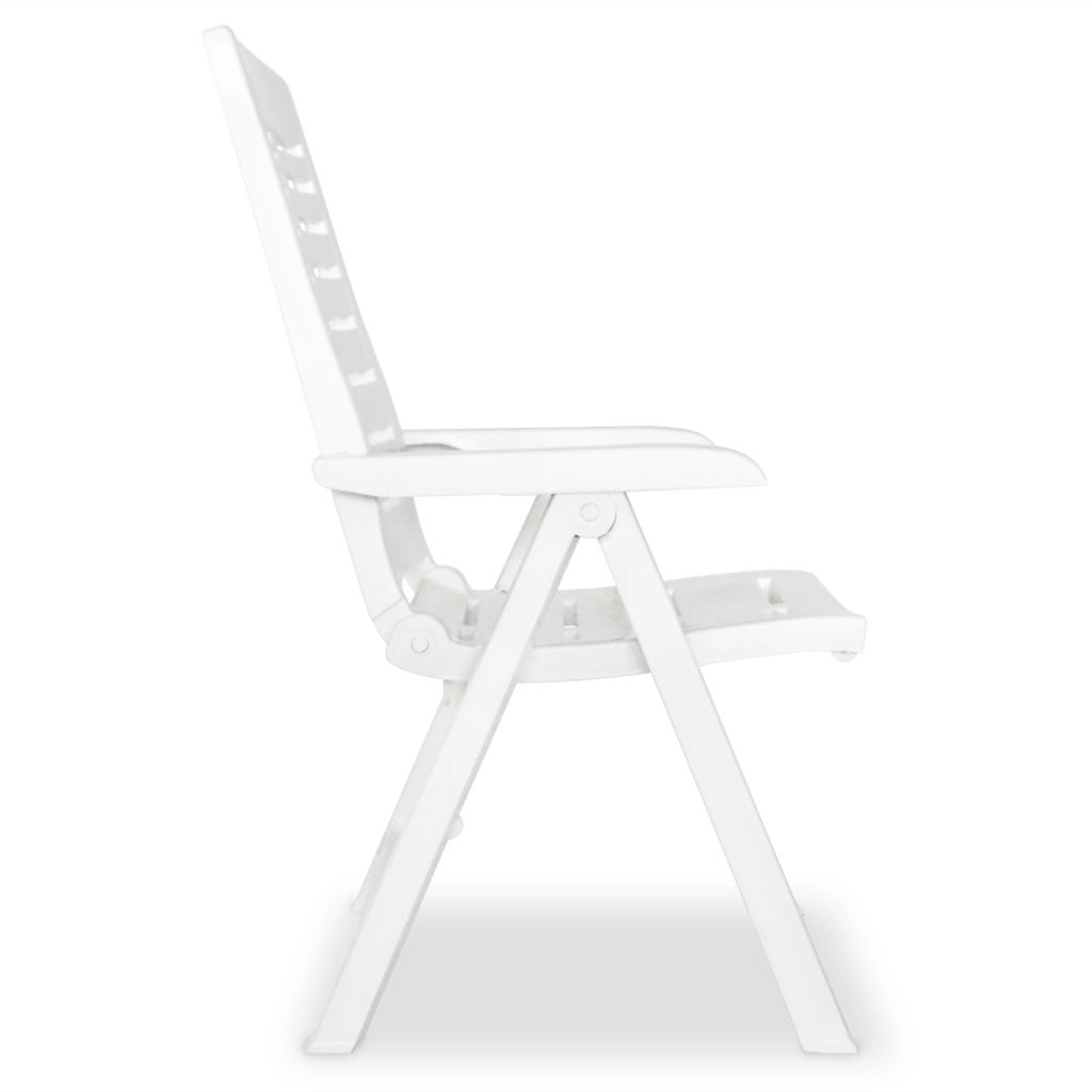 Salon De Jardin En Plastique Blanc 7 Pcs