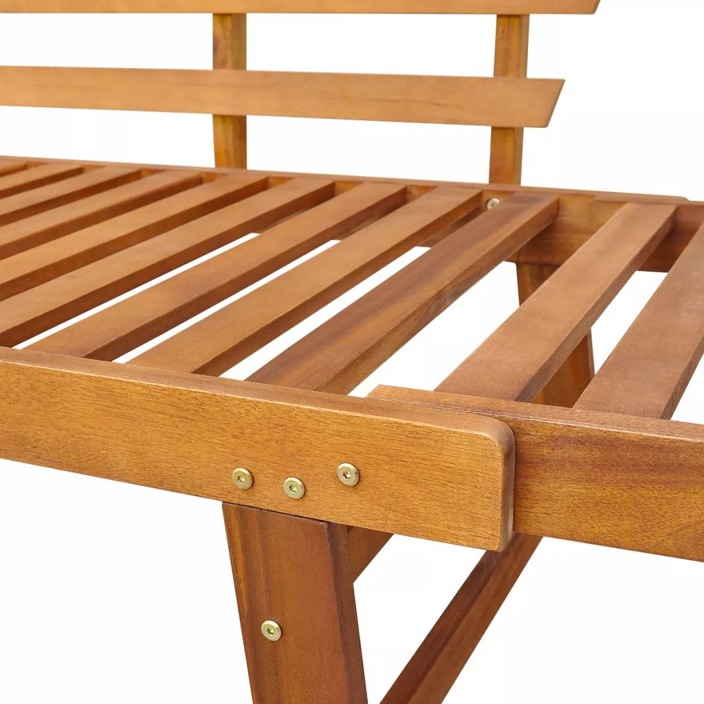 Banc De Jardin Avec Coussins 2 En 1 Bois 190 X 68 X 74 Cm