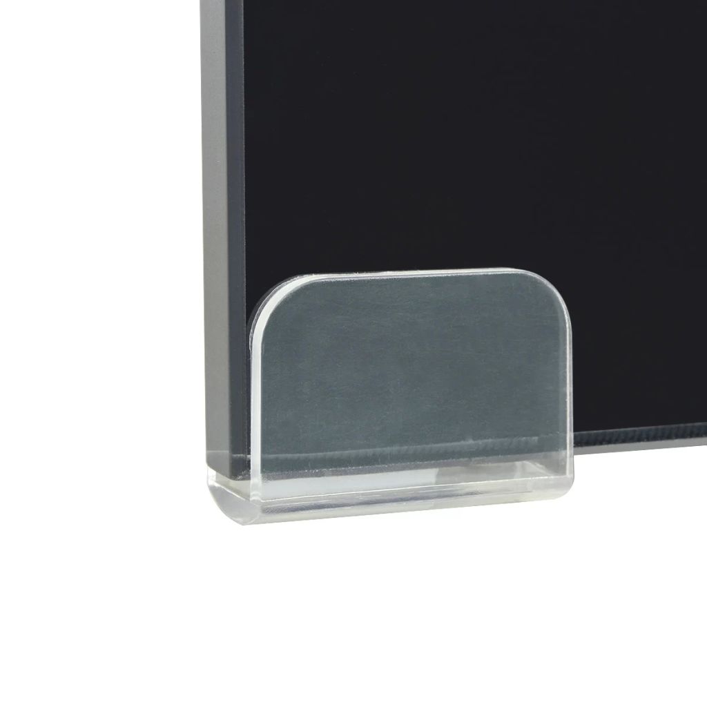 Vidaxl Meuble Tv Support Pour Moniteur 110 X 30 X 13 Cm Verre Noir
