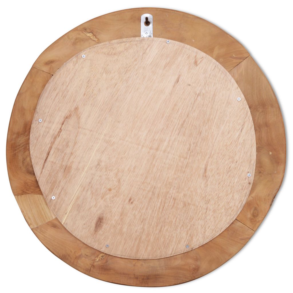 Vidaxl Miroir Decoratif Teck 60 Cm Rond