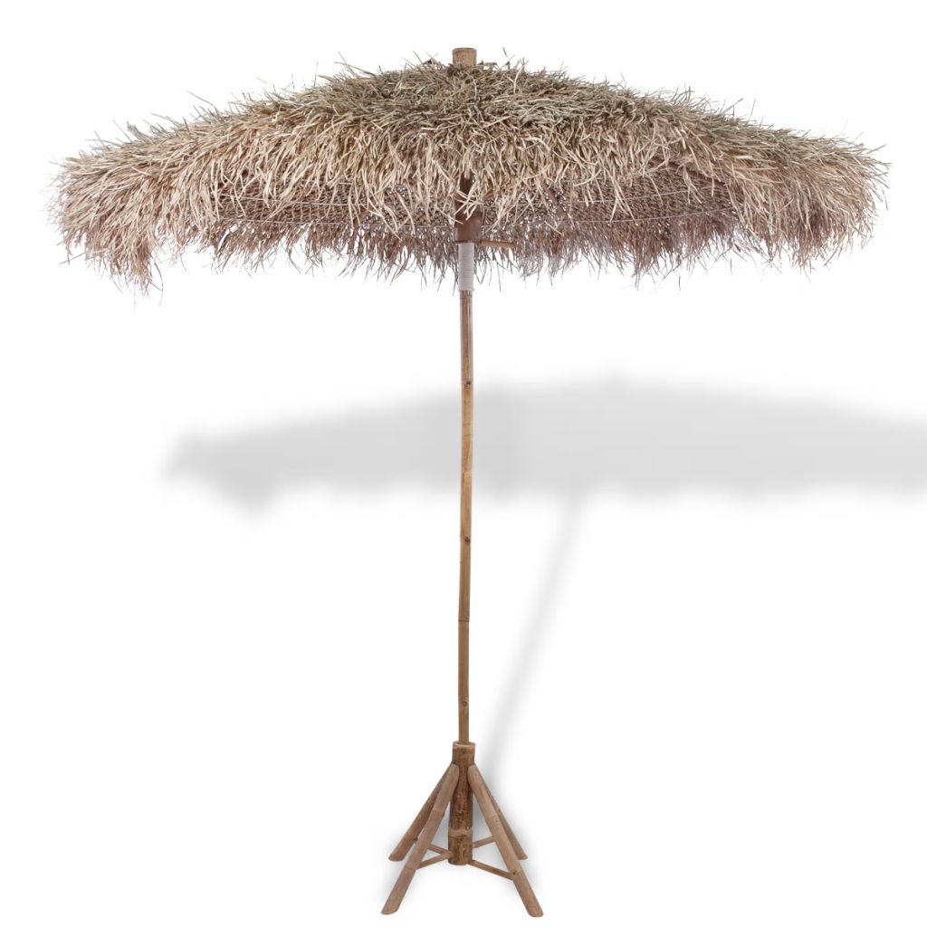 Vidaxl Parasol En Bambou Avec Toit En Feuille De Bananier 210 Cm 43160