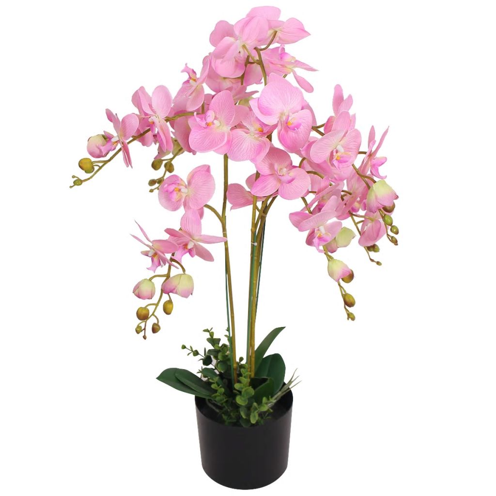 Vidaxl Plante Artificielle Avec Pot Orchidee 75 Cm Rose