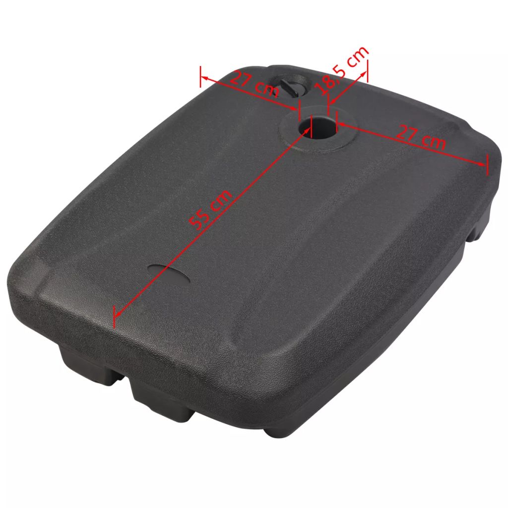 Vidaxl Porte-parasol Dexterieur Noir