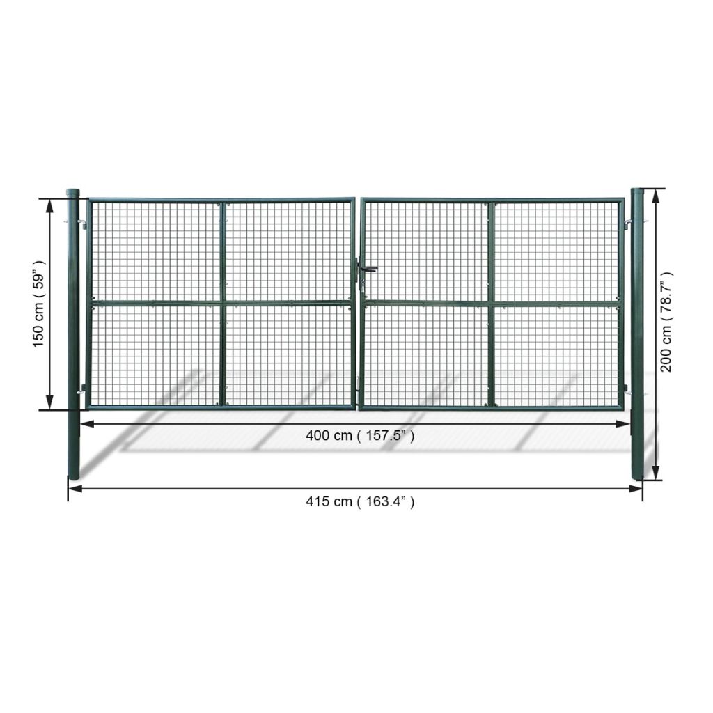 Vidaxl Portillon Maille 415 X 200 Cm / 400 X 150 Cm