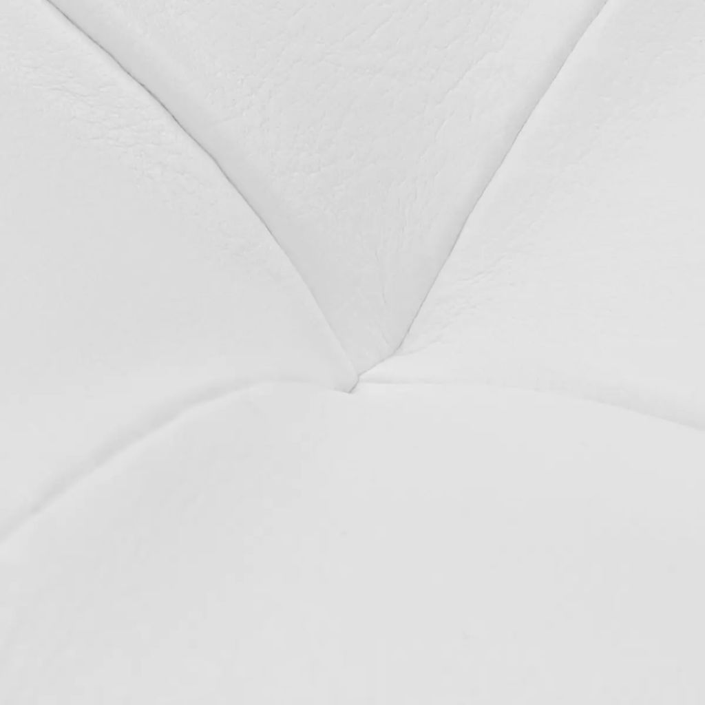 vidaXL Pouf de rangement Cuir synthetique Blanc