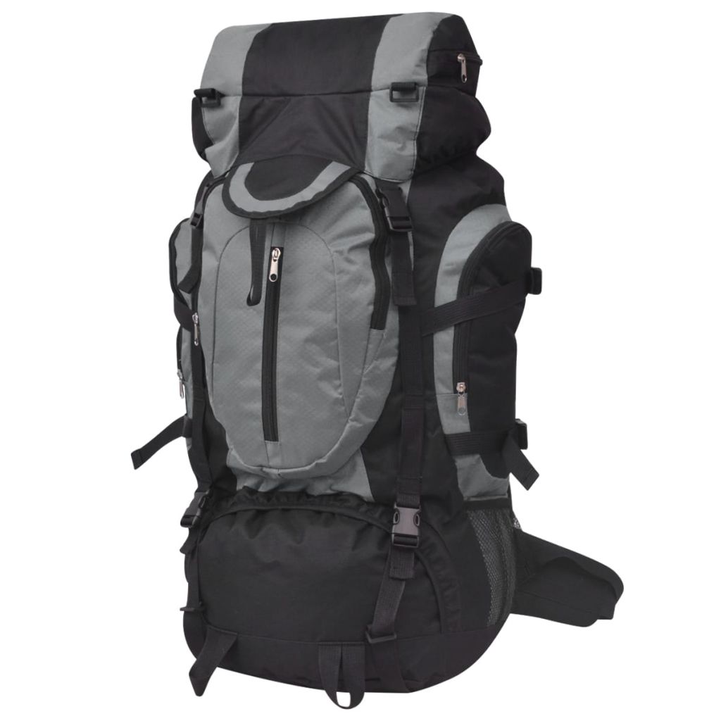 Vidaxl Sac A Dos De Randonnee Xxl 75 L Noir Et Gris