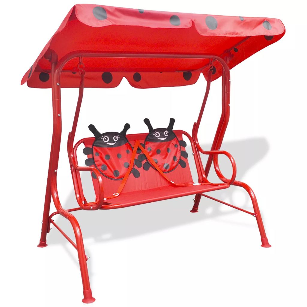 Vidaxl Siege Balancoire Pour Enfants Rouge