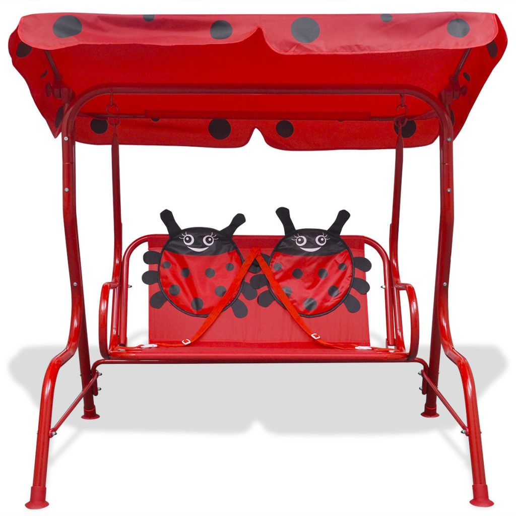 vidaXL Siege balancoire pour enfants Rouge