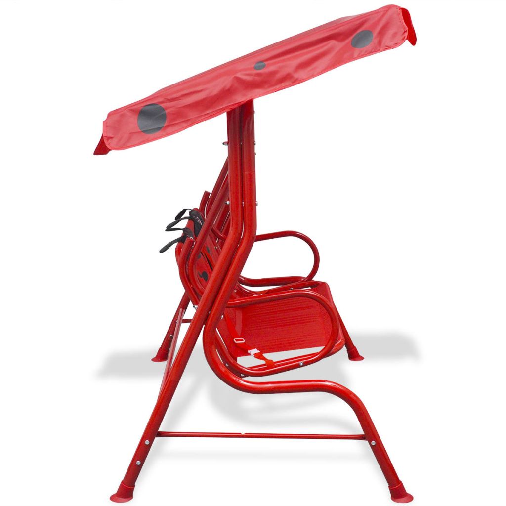Vidaxl Siege Balancoire Pour Enfants Rouge