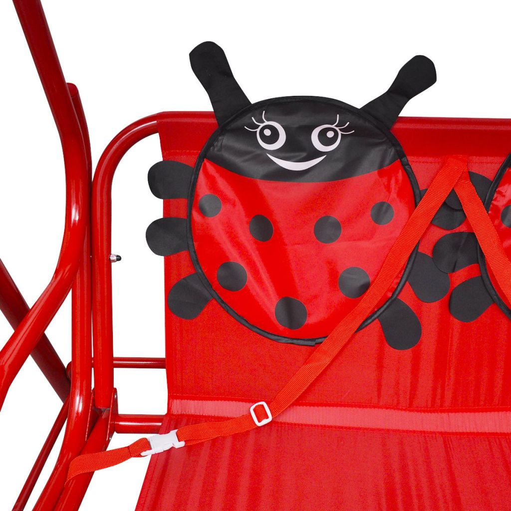 Vidaxl Siege Balancoire Pour Enfants Rouge