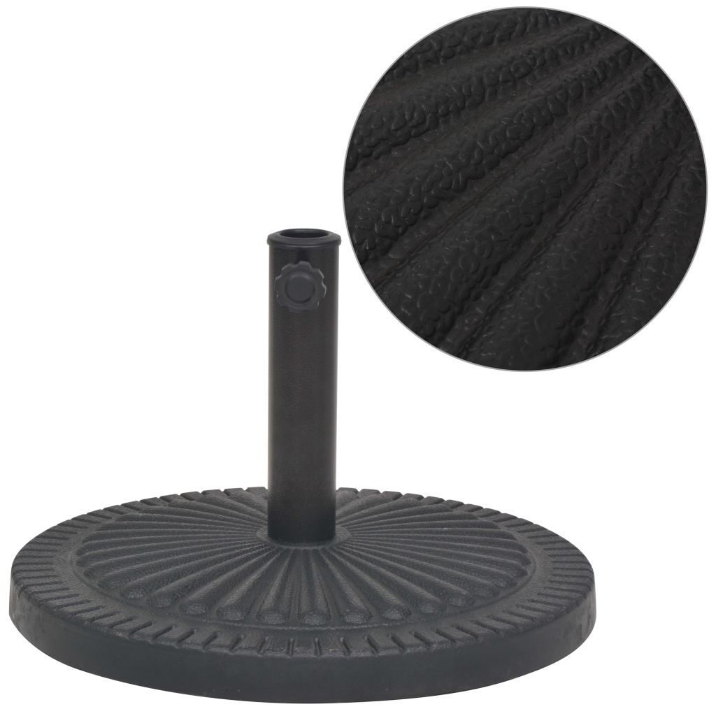 Socle De Parasol - Vidaxl - Rond - Resine - Acier - 60 X 34 Cm