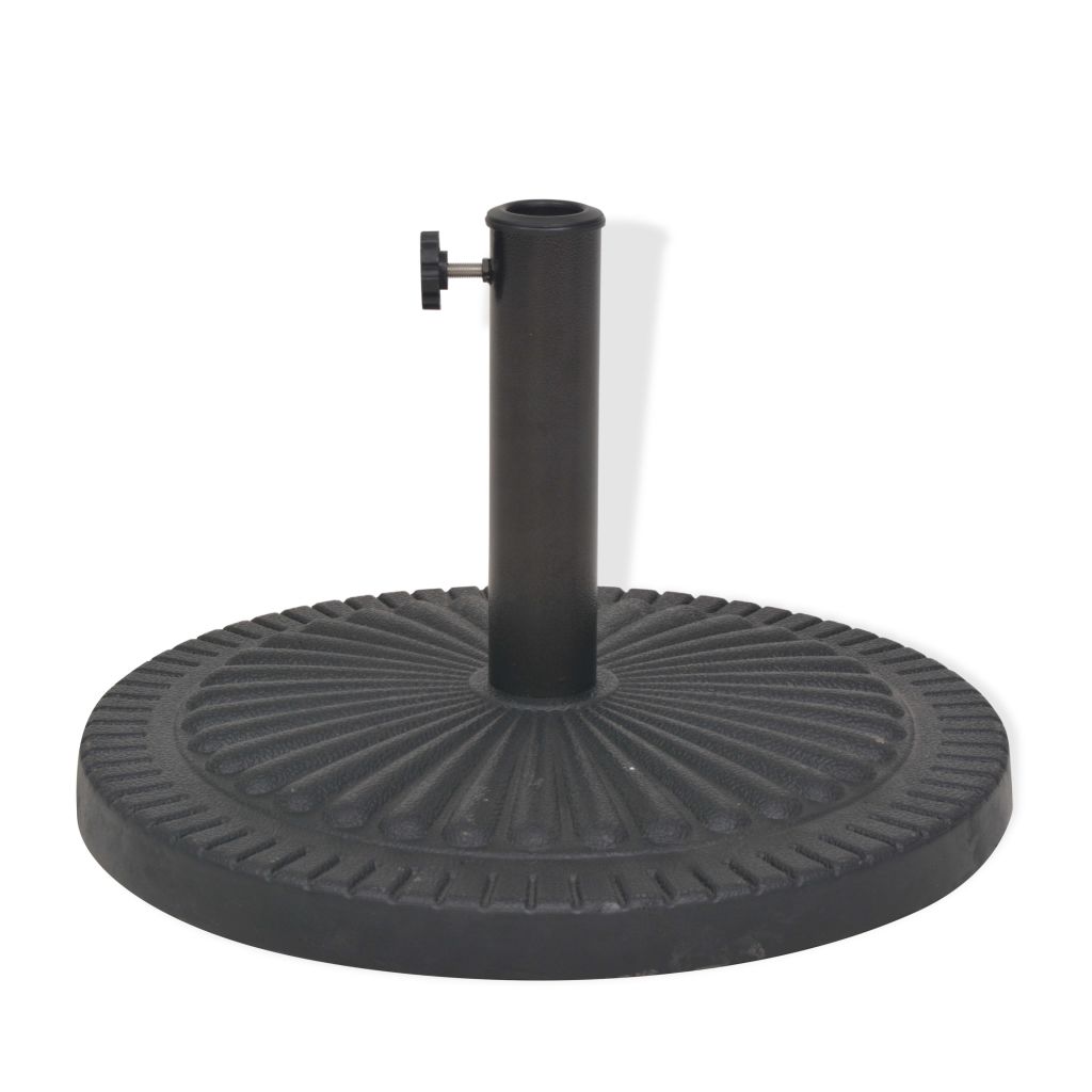 Socle De Parasol - Vidaxl - Rond - Resine - Acier - 60 X 34 Cm