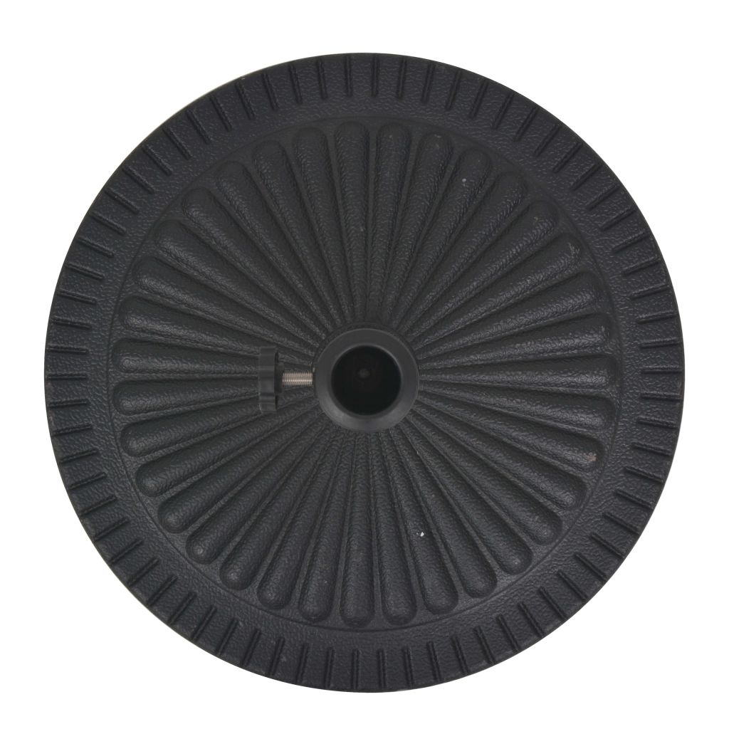 Socle De Parasol - Vidaxl - Rond - Resine - Acier - 60 X 34 Cm