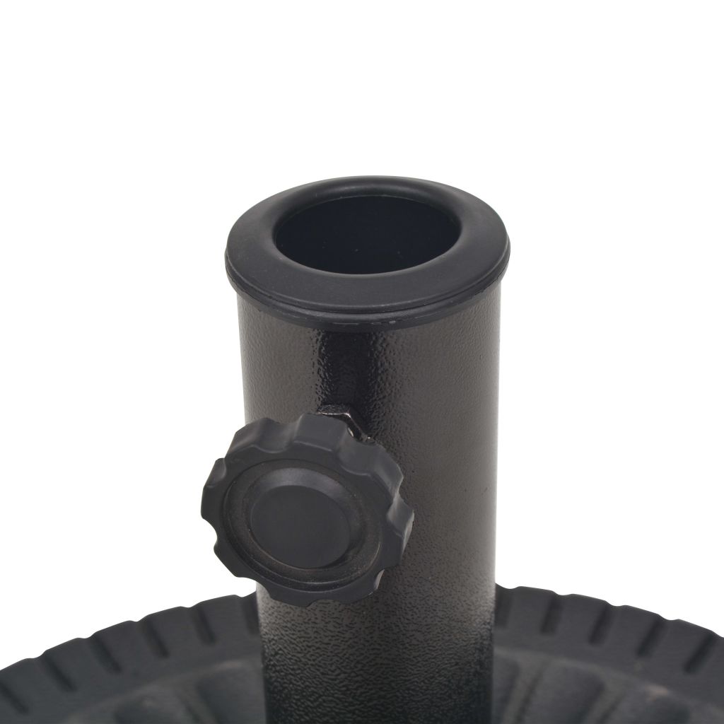 Socle De Parasol - Vidaxl - Rond - Resine - Acier - 60 X 34 Cm