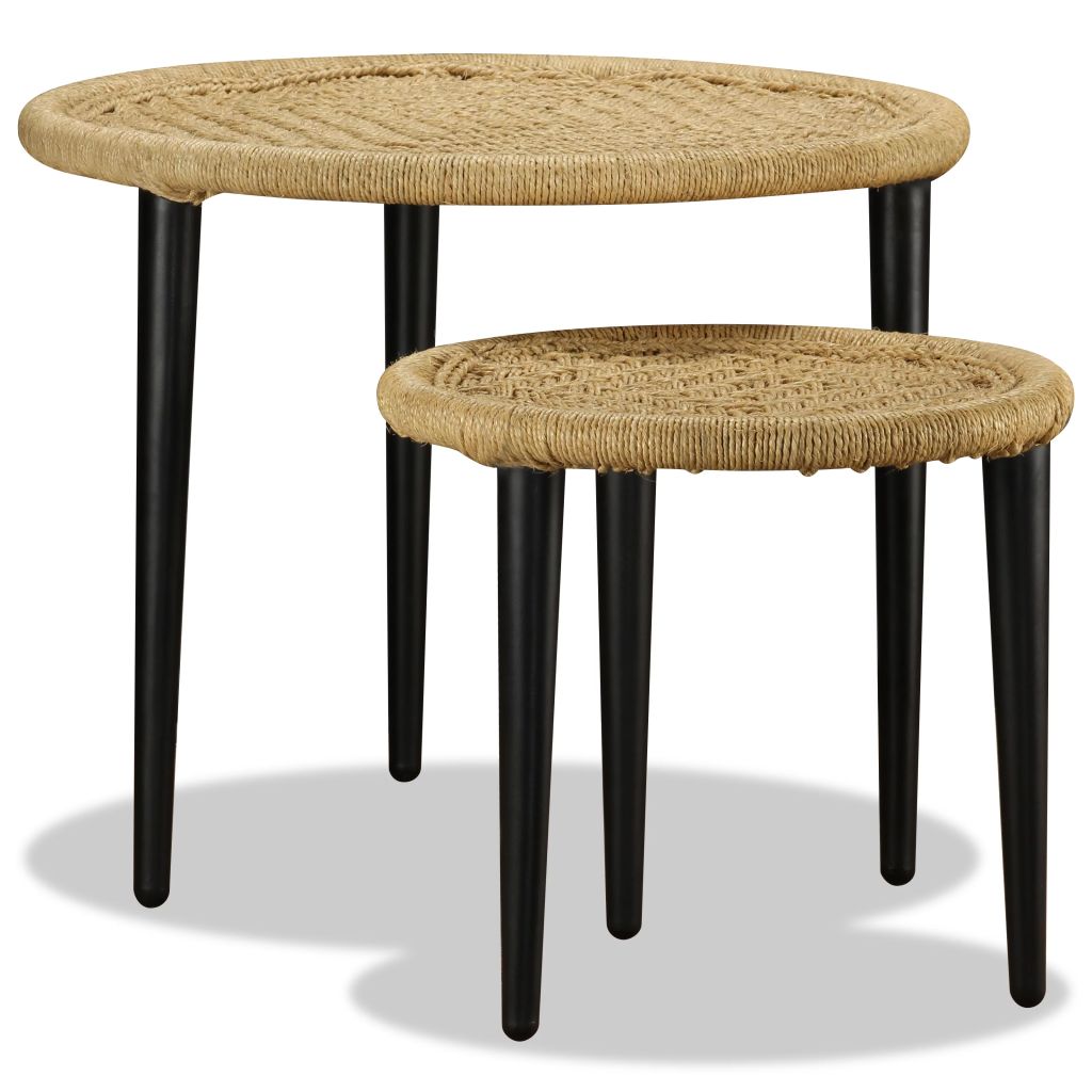 Vidaxl Table Basse 2 Pcs Jute Naturelle 244218