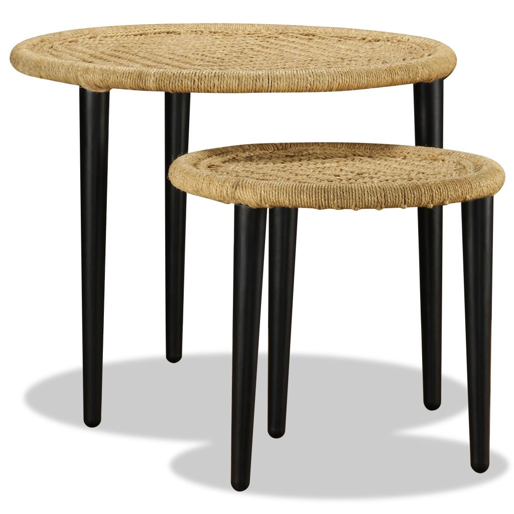 Vidaxl Table Basse 2 Pcs Jute Naturelle 244218