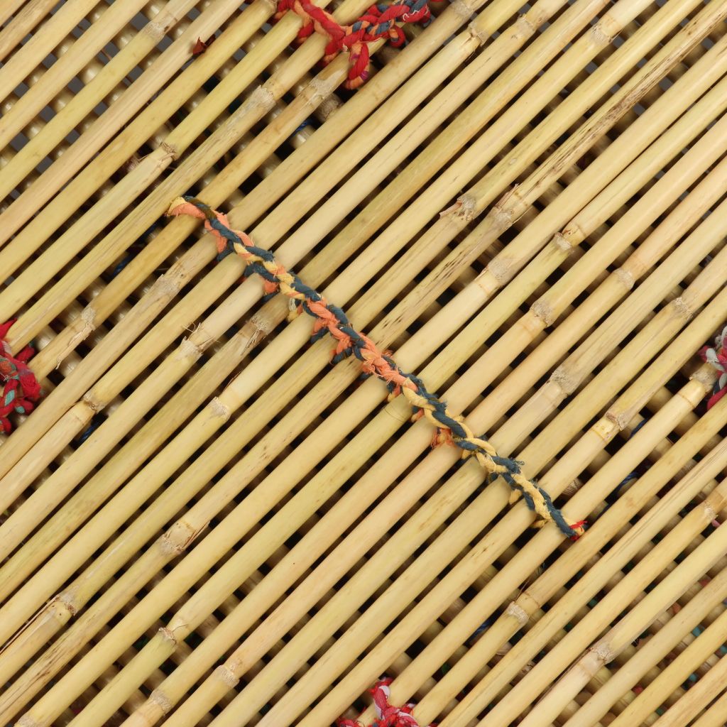 Vidaxl Table Basse Bambou Avec Details Chindi Multicolore