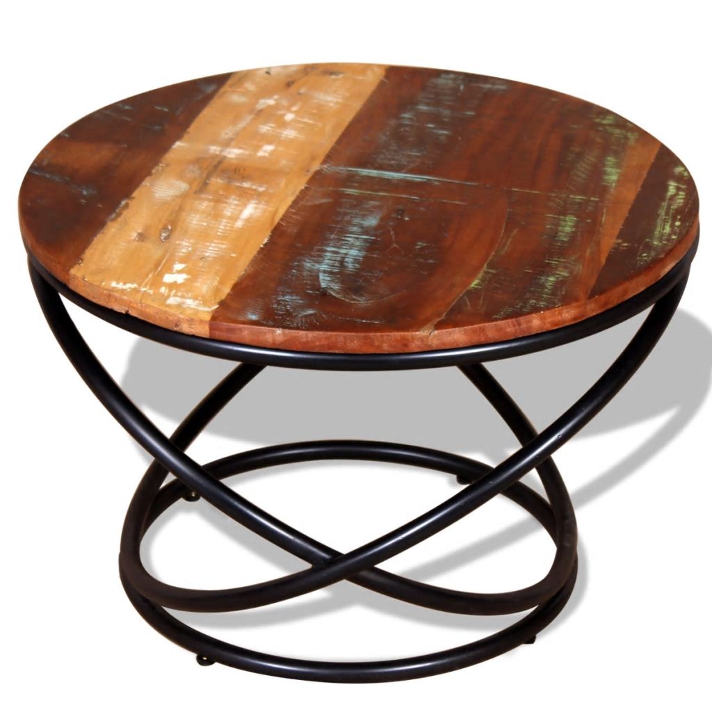Vidaxl Table Basse Bois De Recuperation Massif 60 X 60 X 40 Cm