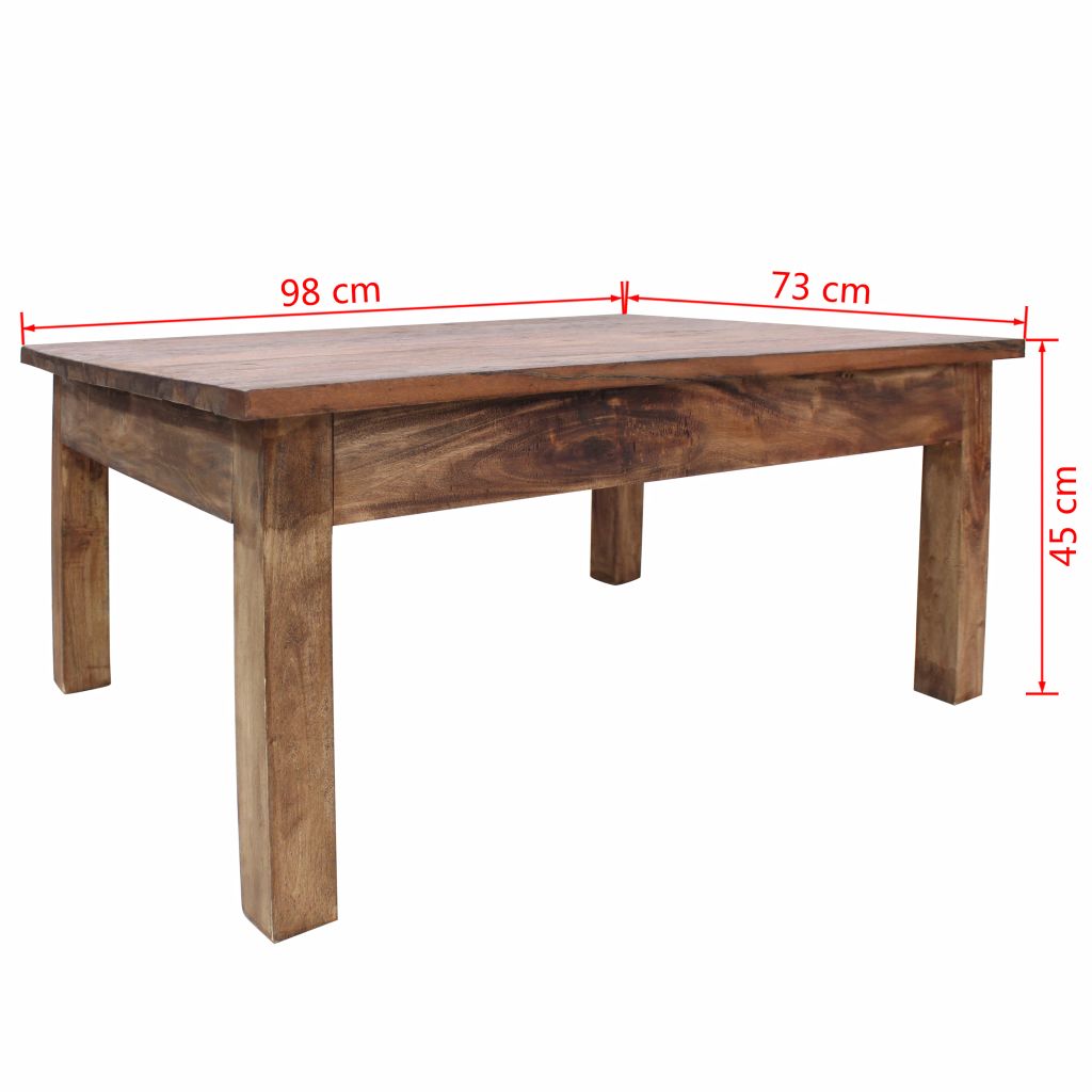 Vidaxl Table Basse Table Dappoint Bout De Canape Meuble De Salon Salle De Sejour Maison Interieur Bois Dacajou Massif 244493