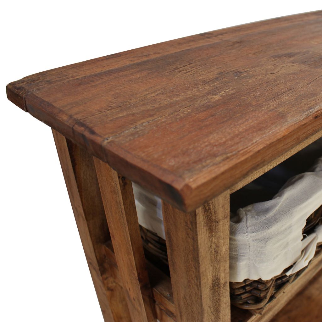 Vidaxl Table Console Bois De Recuperation Massif 69 X 28 X 70 Cm