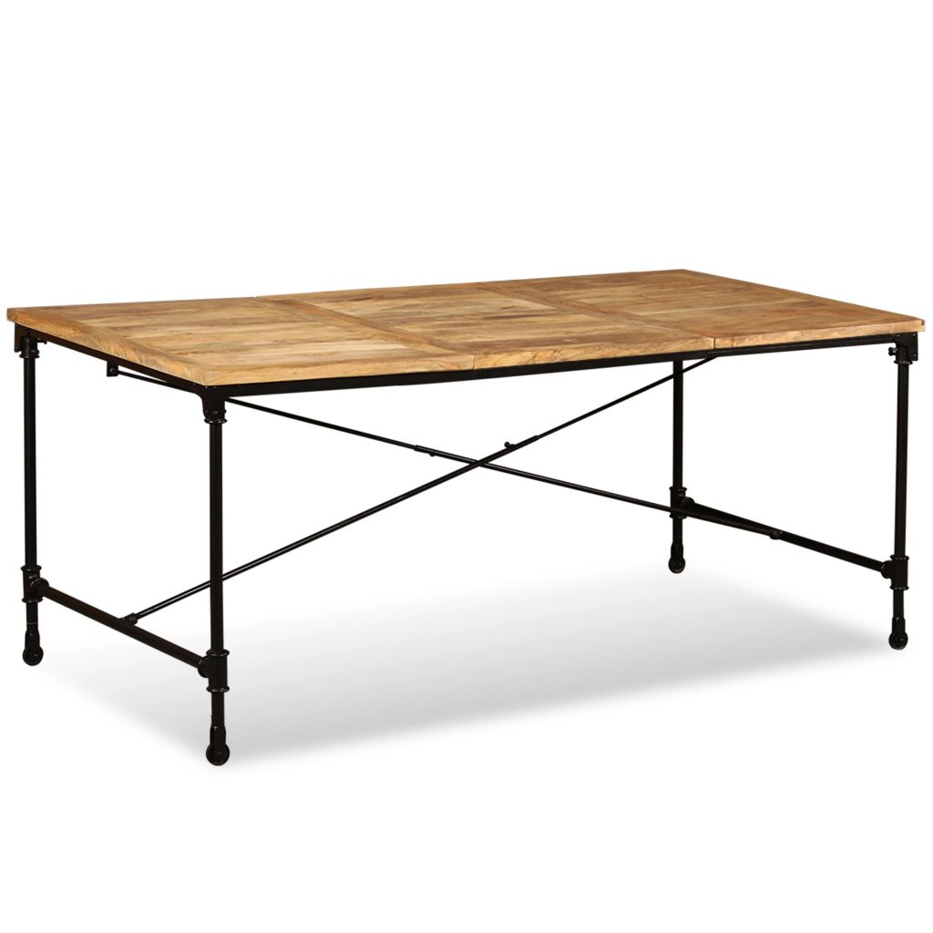 Vidaxl Table De Salle A Manger Bois De Manguier Massif 180 Cm