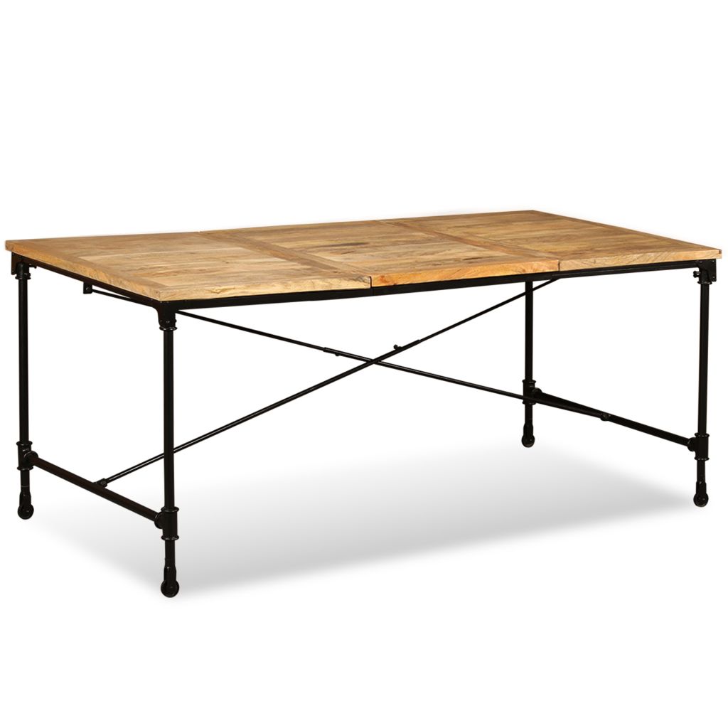 Vidaxl Table De Salle A Manger Bois De Manguier Massif 180 Cm