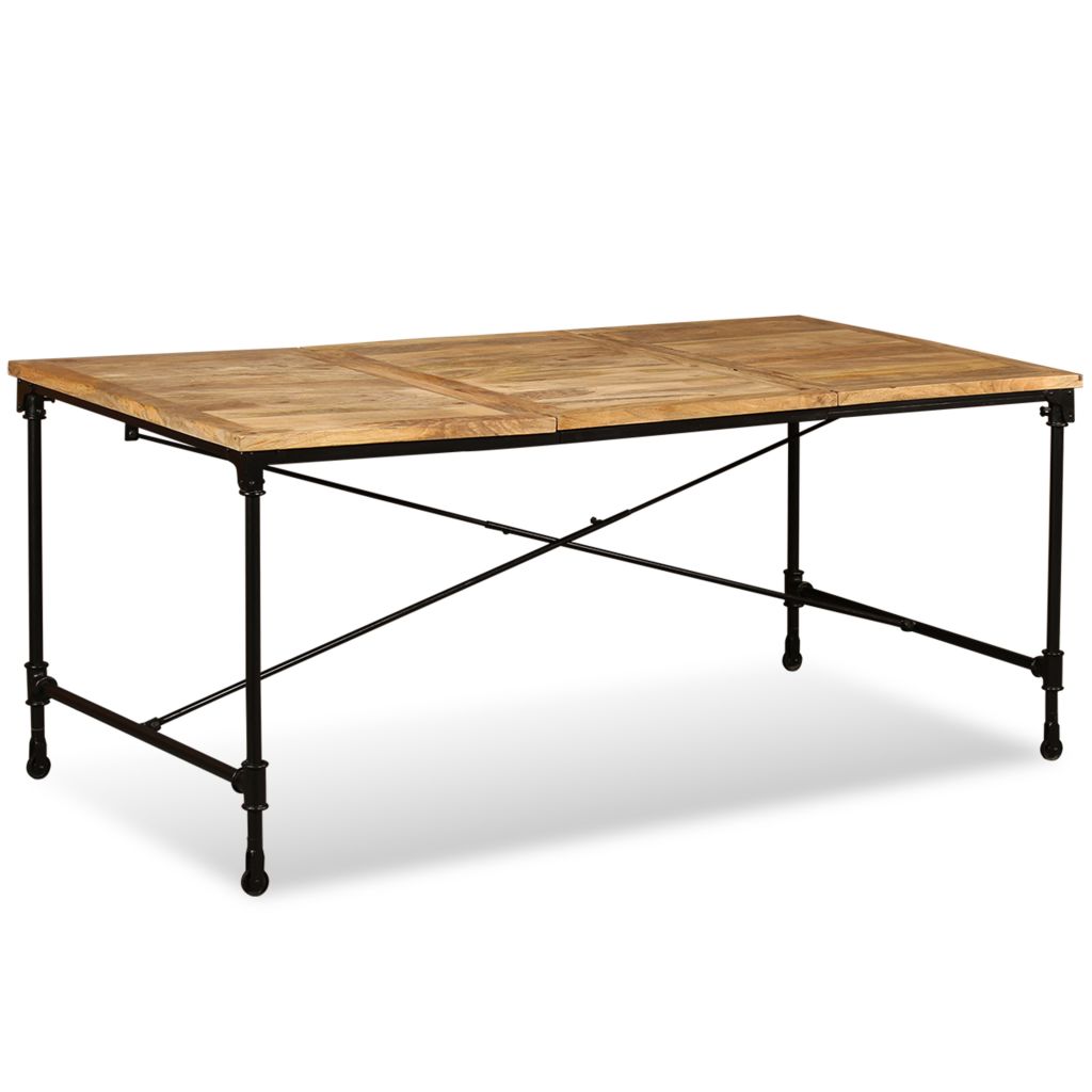 Vidaxl Table De Salle A Manger Bois De Manguier Massif 180 Cm