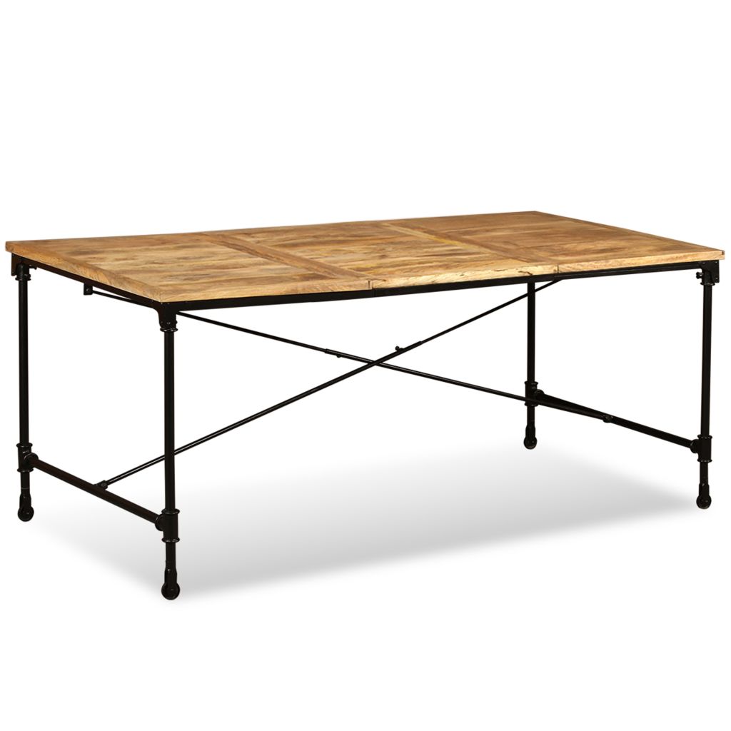 Vidaxl Table De Salle A Manger Bois De Manguier Massif 180 Cm