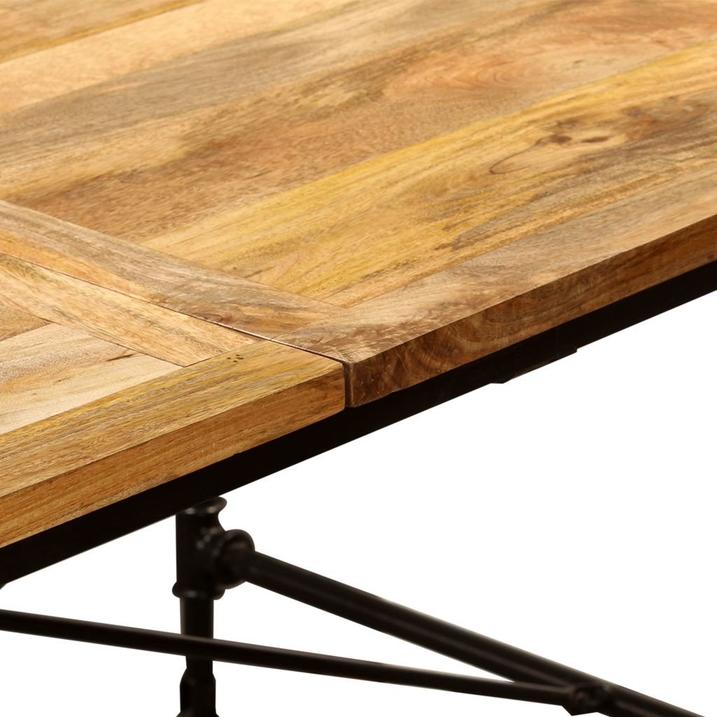 Vidaxl Table De Salle A Manger Bois De Manguier Massif 180 Cm