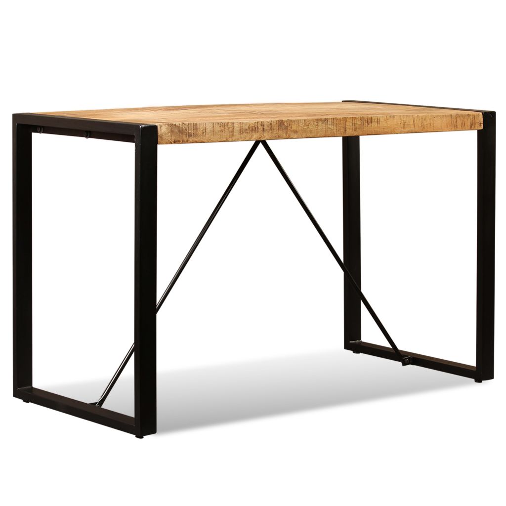 Vidaxl Table De Salle A Manger Bois De Manguier Massif 120 Cm