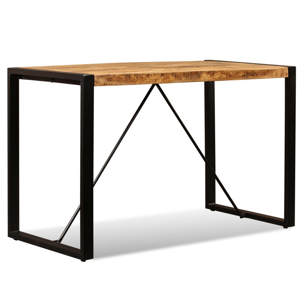 Vidaxl Table De Salle A Manger Bois De Manguier Massif 120 Cm