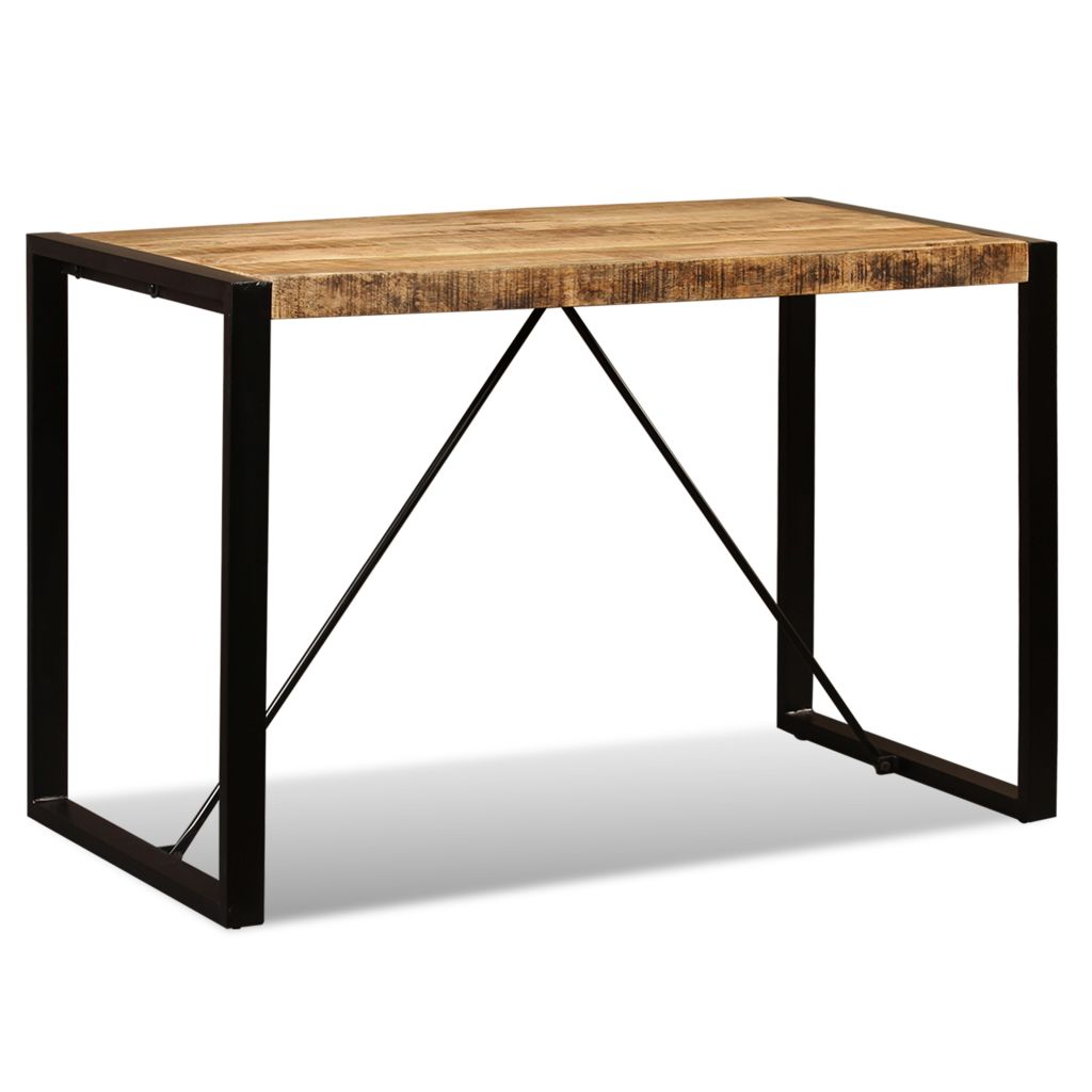 Vidaxl Table De Salle A Manger Bois De Manguier Massif 120 Cm