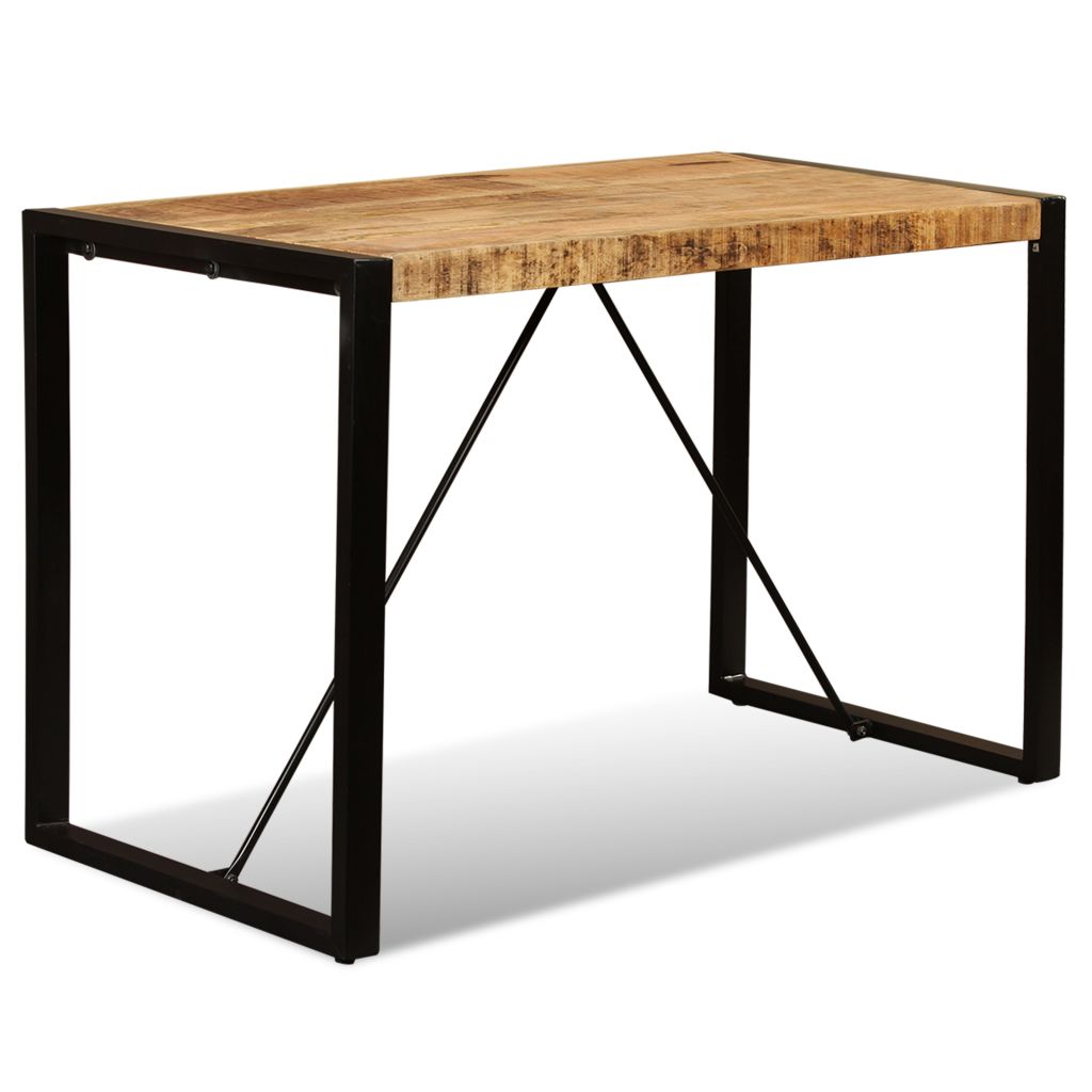 Vidaxl Table De Salle A Manger Bois De Manguier Massif 120 Cm