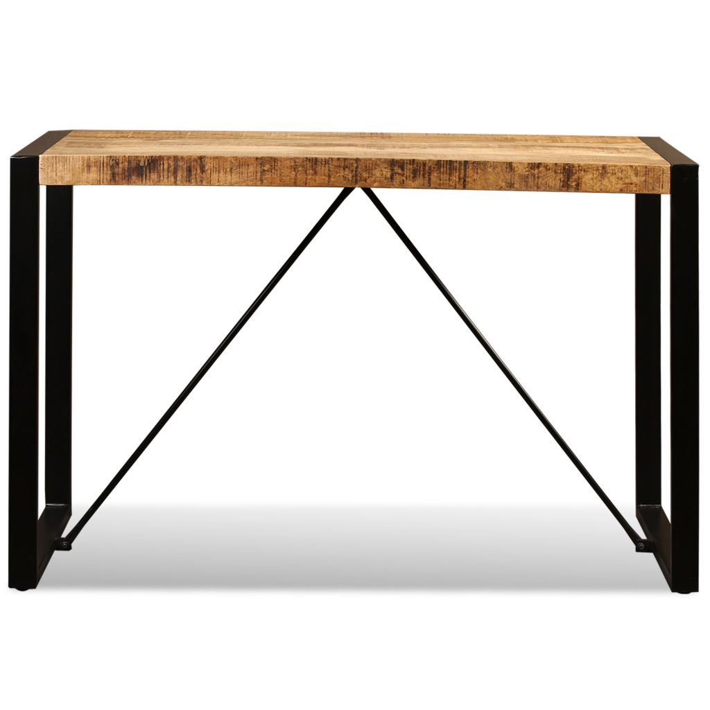 Vidaxl Table De Salle A Manger Bois De Manguier Massif 120 Cm