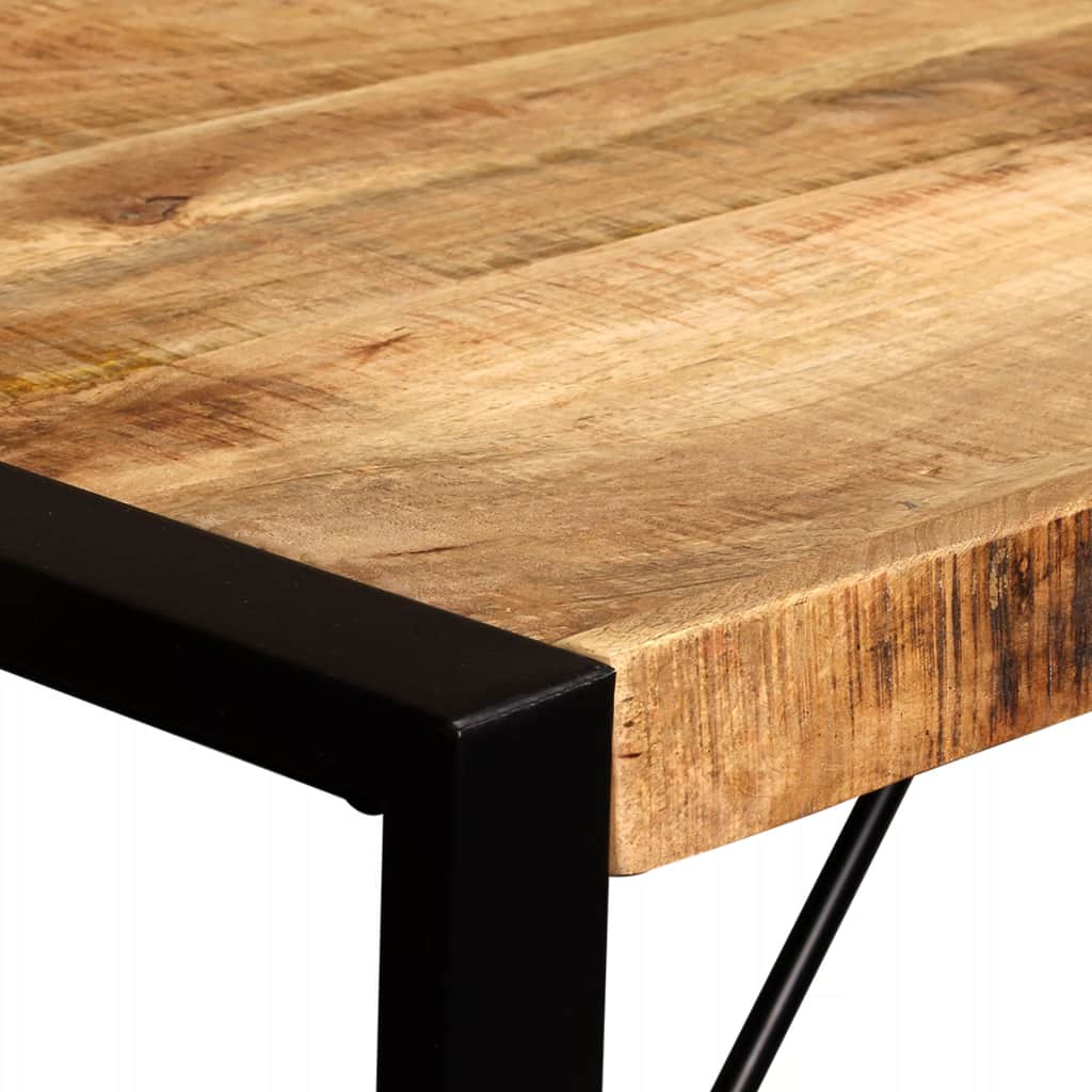 Vidaxl Table De Salle A Manger Bois De Manguier Massif 120 Cm