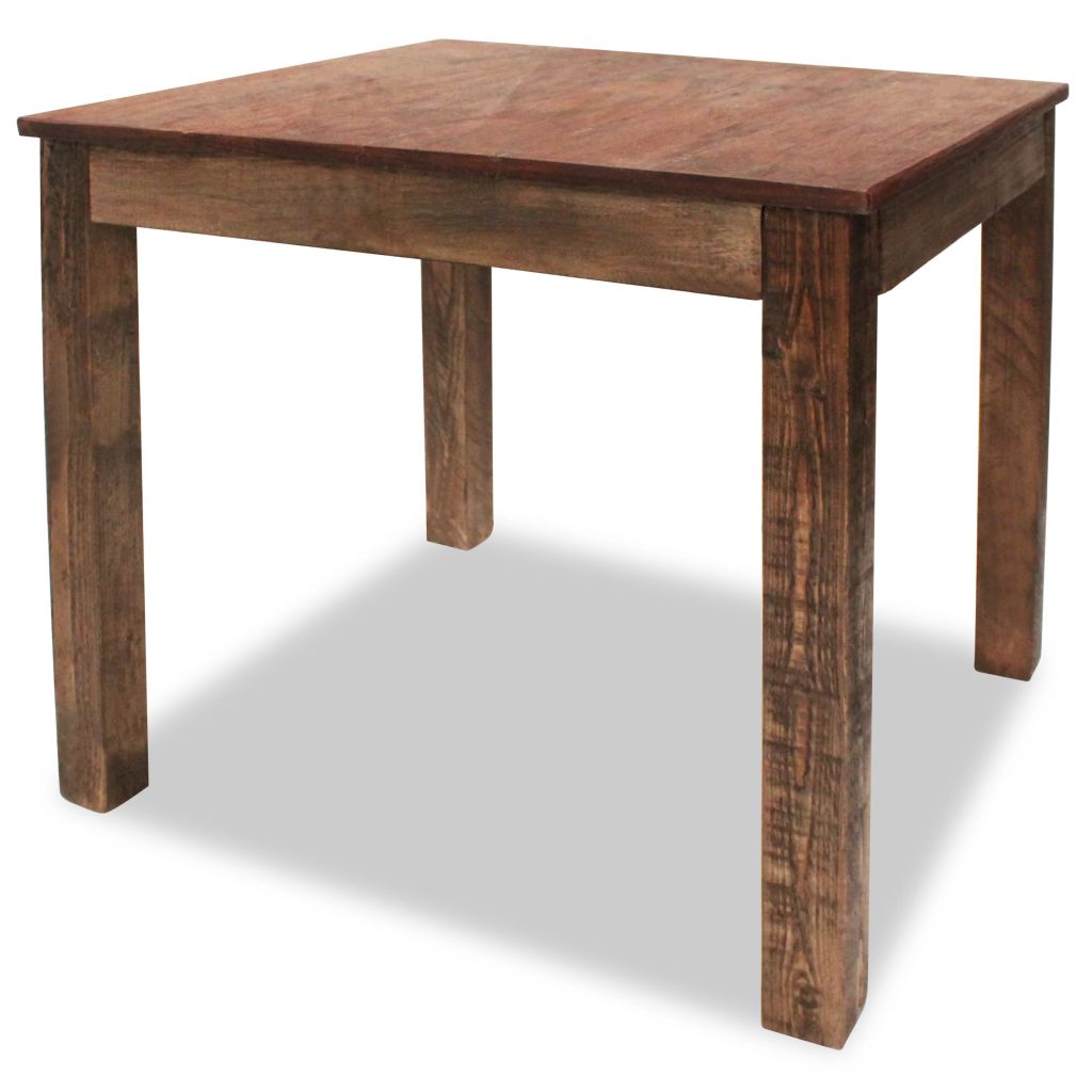 Vidaxl Table De Salle A Manger Bois De Recuperation Massif 82x80x76 Cm