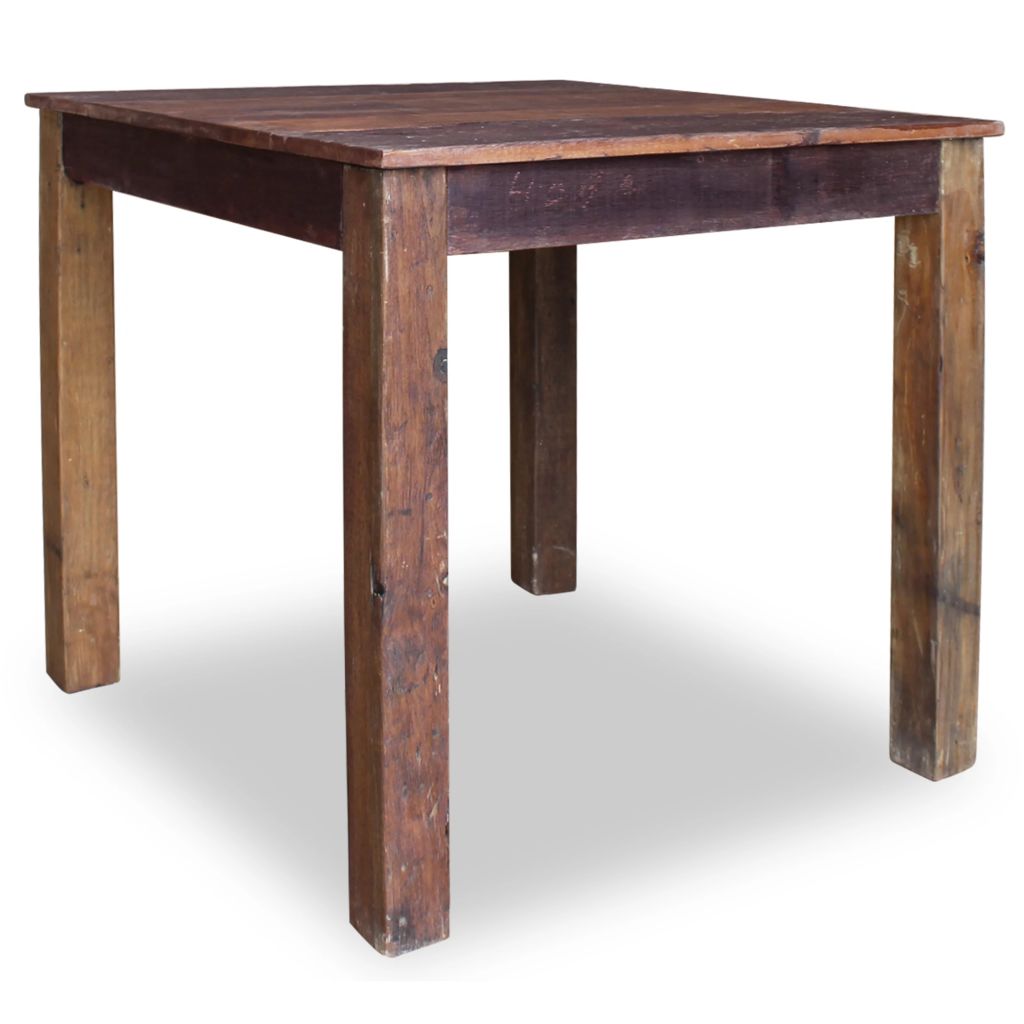 Vidaxl Table De Salle A Manger Bois De Recuperation Massif 82x80x76 Cm