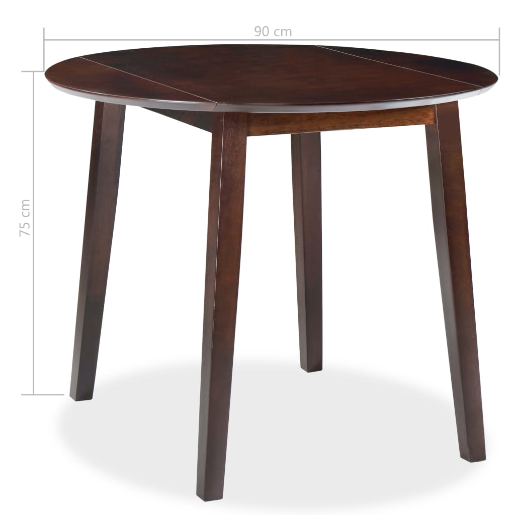 Table De Salle A Manger Vidaxl Ronde Mdf 4 Places Finition Huilee