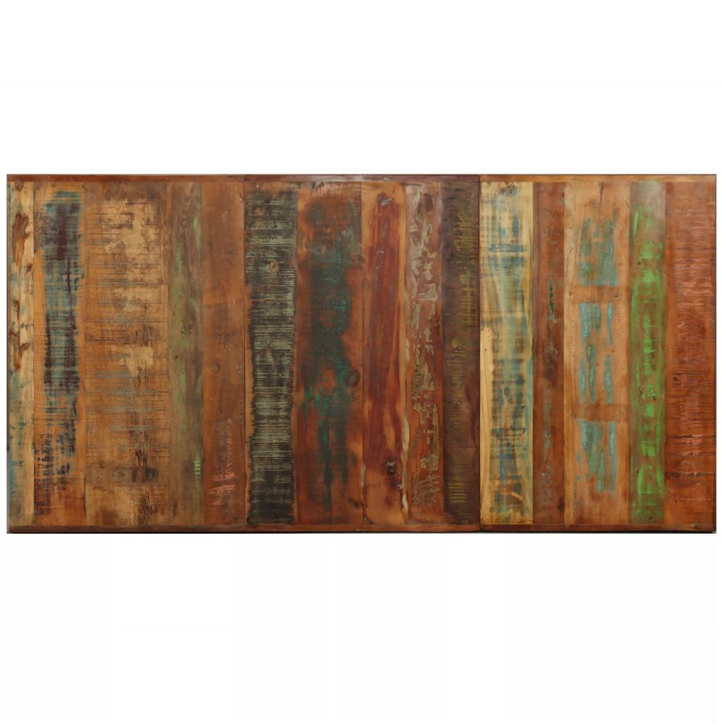 Vidaxl Table De Salle A Manger Bois Massif Recycle Acier 180 Cm