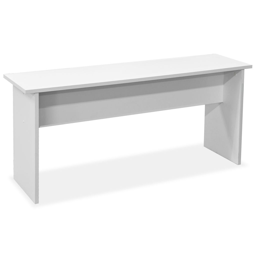 Vidaxl Table De Salle A Manger Et Bancs 3 Pcs Agglomere Blanc