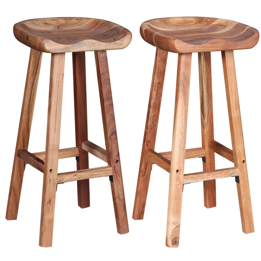 Vidaxl Lot De 2 Tabourets De Bar Chaise De Pub Siege De Bistrot Meuble De Salle A Manger Cuisine Salon Maison Interieur 244247