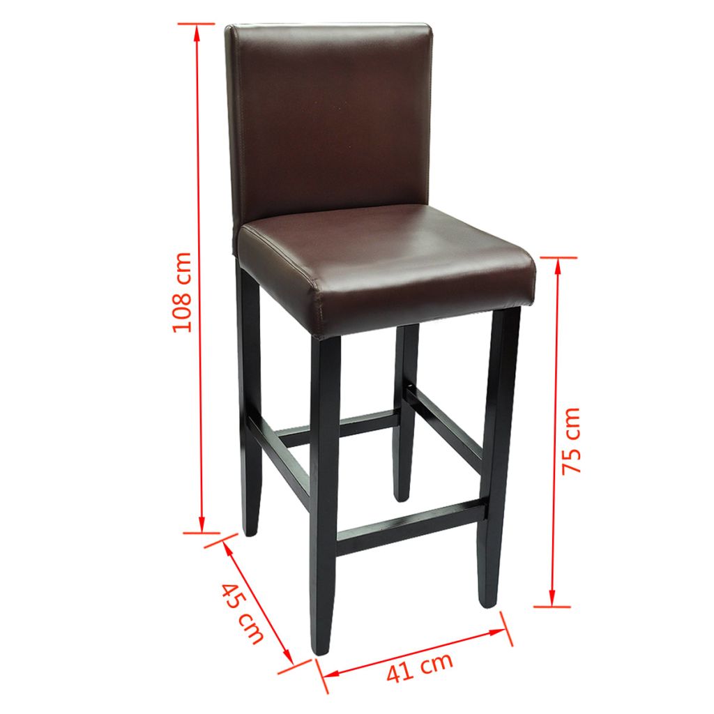 Vidaxl Lot De 6 Tabourets De Bar Repose-pieds De Jardin Chaises De Pub Meubes De Bistrot Terrasse Patio Exterieur Marron 160718
