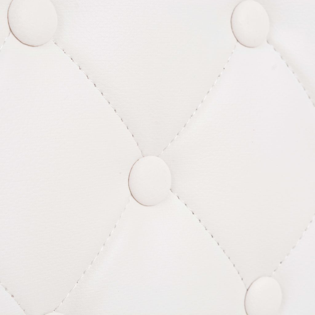 Vidaxl Tabouret Pivotant De Bar 2 Pcs Cuir Artificiel Blanc