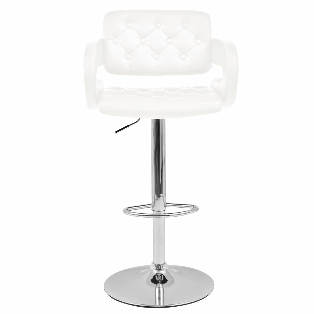 Vidaxl Tabouret Pivotant De Bar 2 Pcs Cuir Artificiel Blanc