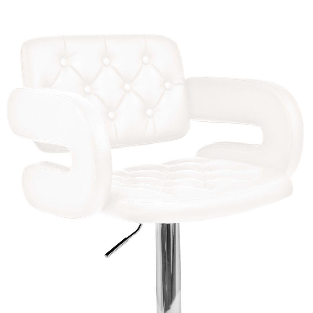 Vidaxl Tabouret Pivotant De Bar 2 Pcs Cuir Artificiel Blanc