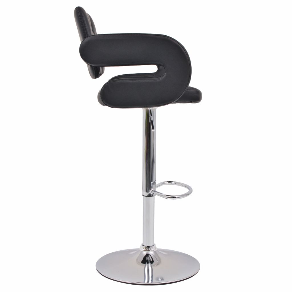 Vidaxl Tabouret Pivotant De Bar 2 Pcs Cuir Artificiel Noir