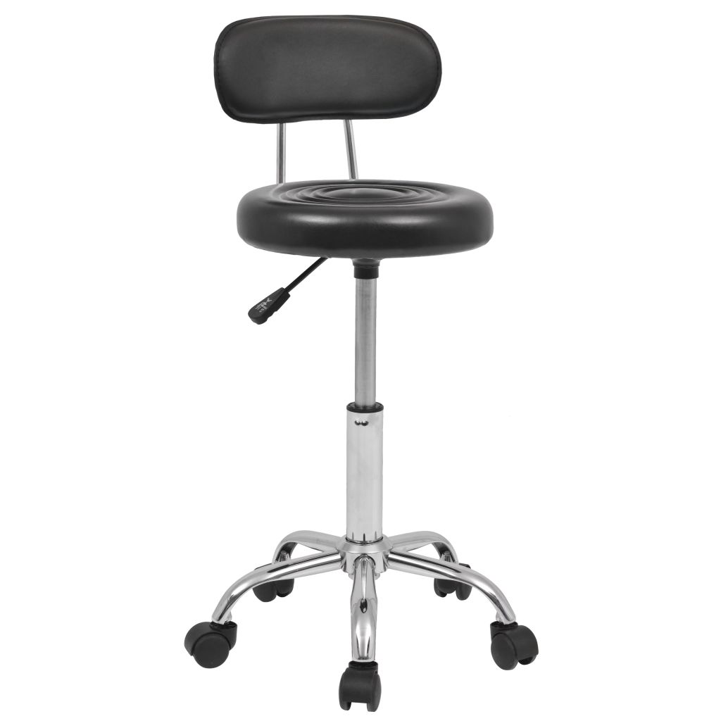 Vidaxl Tabouret Pivotant De Bar 2 Pcs Cuir Synthetique Noir